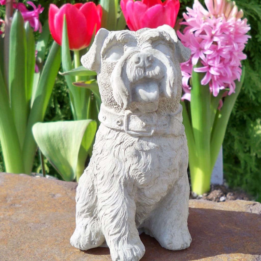 schnauzer statue for garden