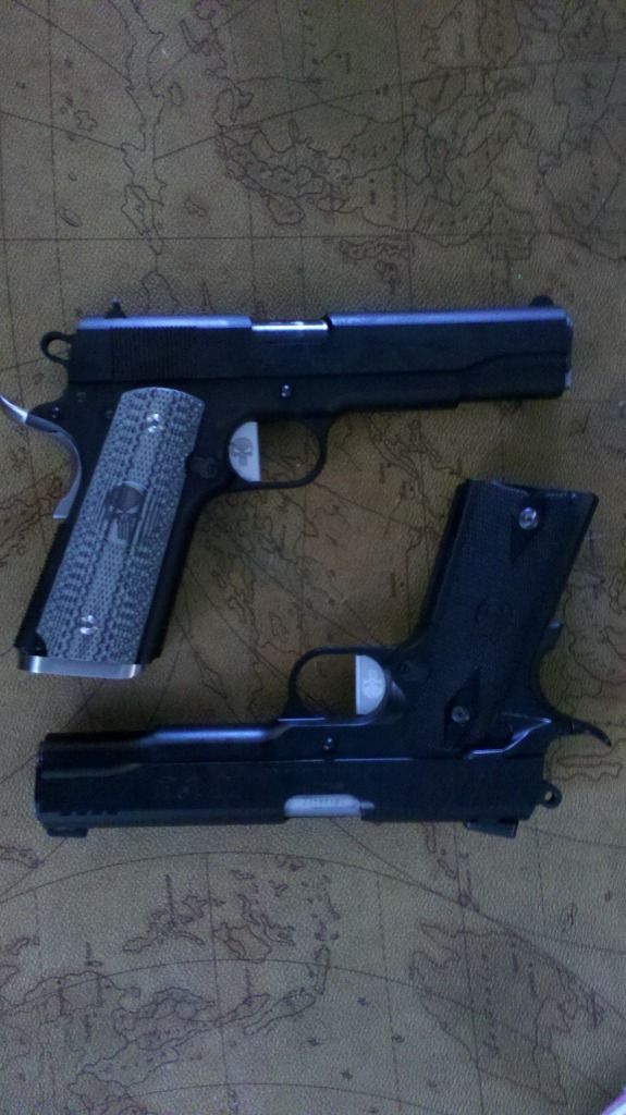 108 Long Flat 1911 Triggers with The Punisher skull