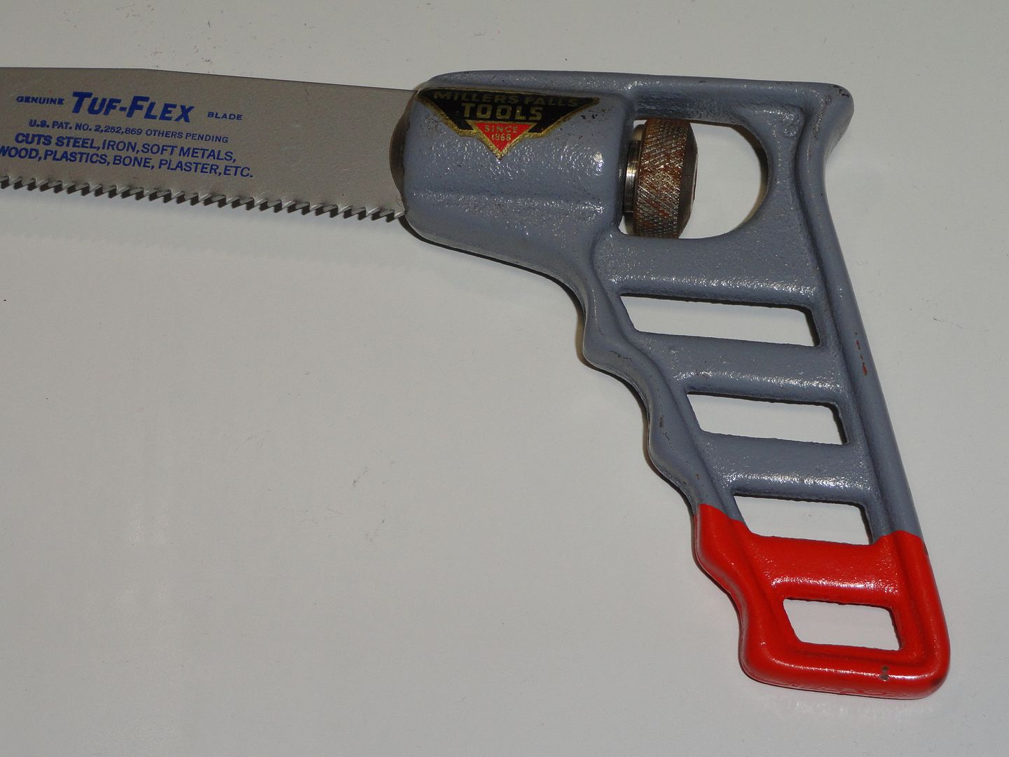 Millers Falls NOS No.525 Keyhole Saw Metal Grip VTG Metal Handsaw USA