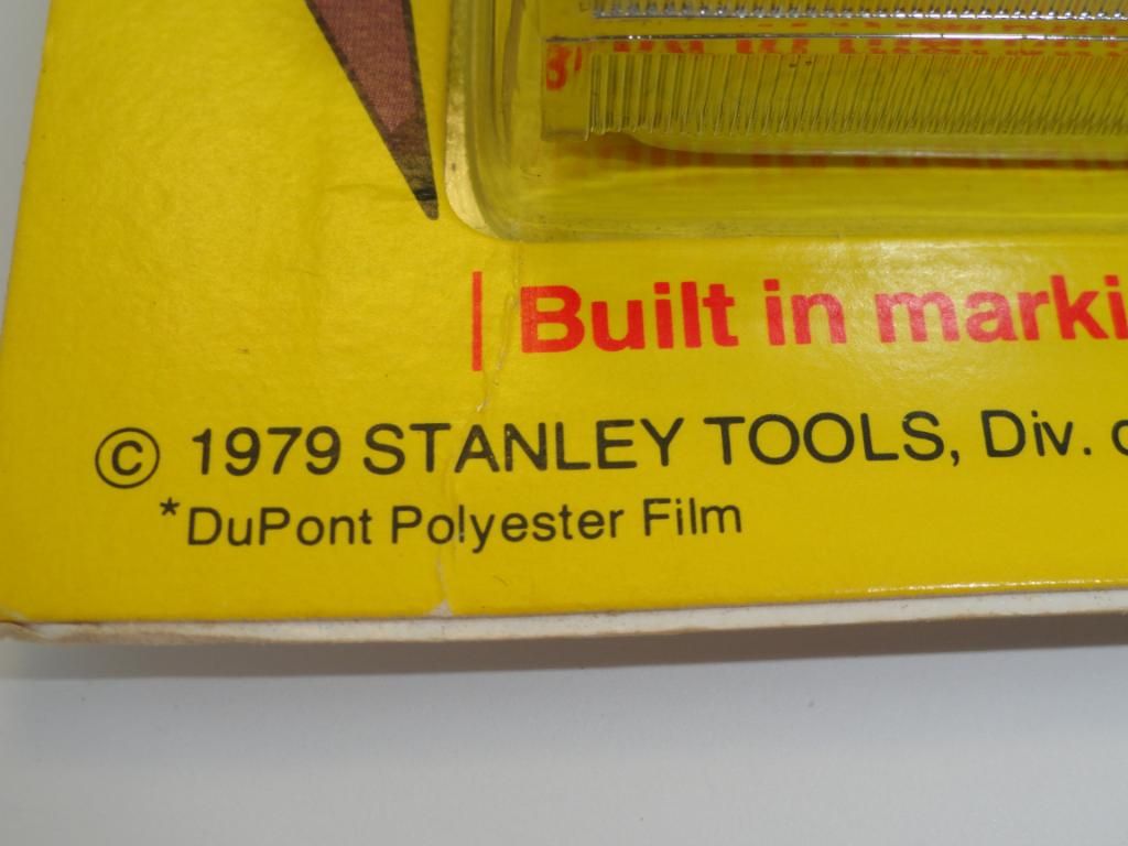 VTG Stanley Tape Measure Powerlock Top Read Rare 10 1/2 Mylar MOC 